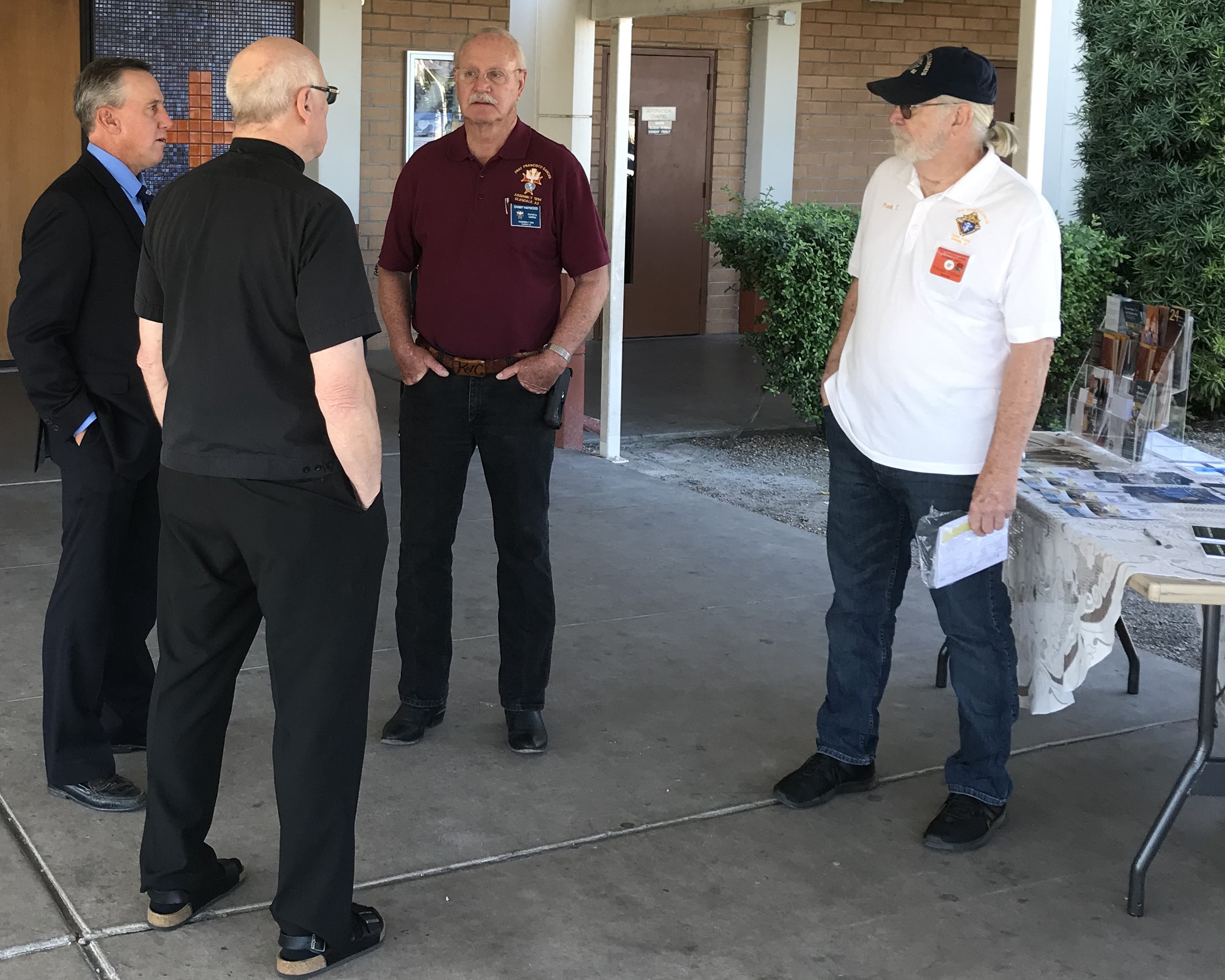 Membership Drive at SLK_Fr Suss with Matt H., Danny H., and Frank T._March 2019